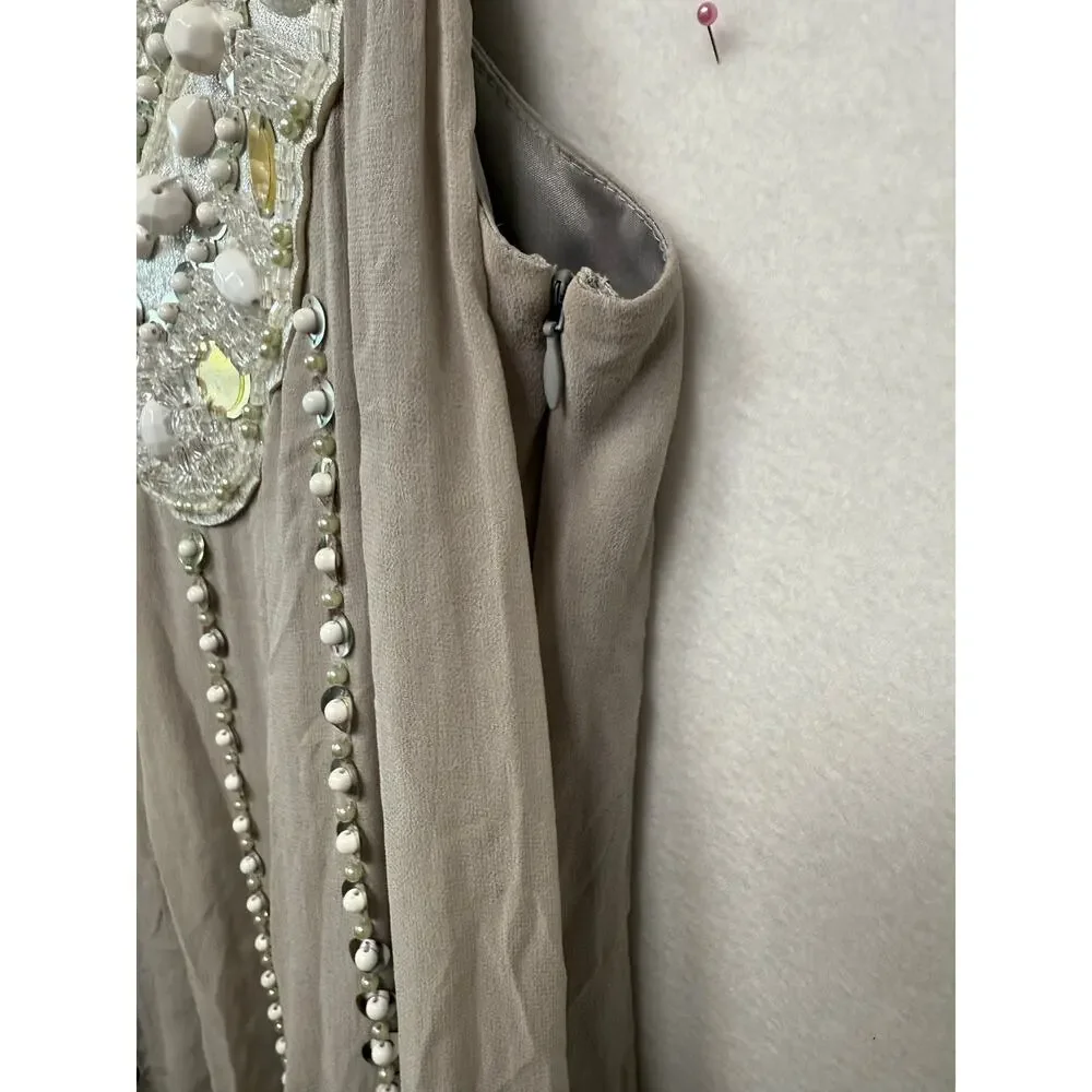 Sue Wong Nocturne Vintage Silk Beaded Cocktail Dress, Size 6 - Picture 8 of 8